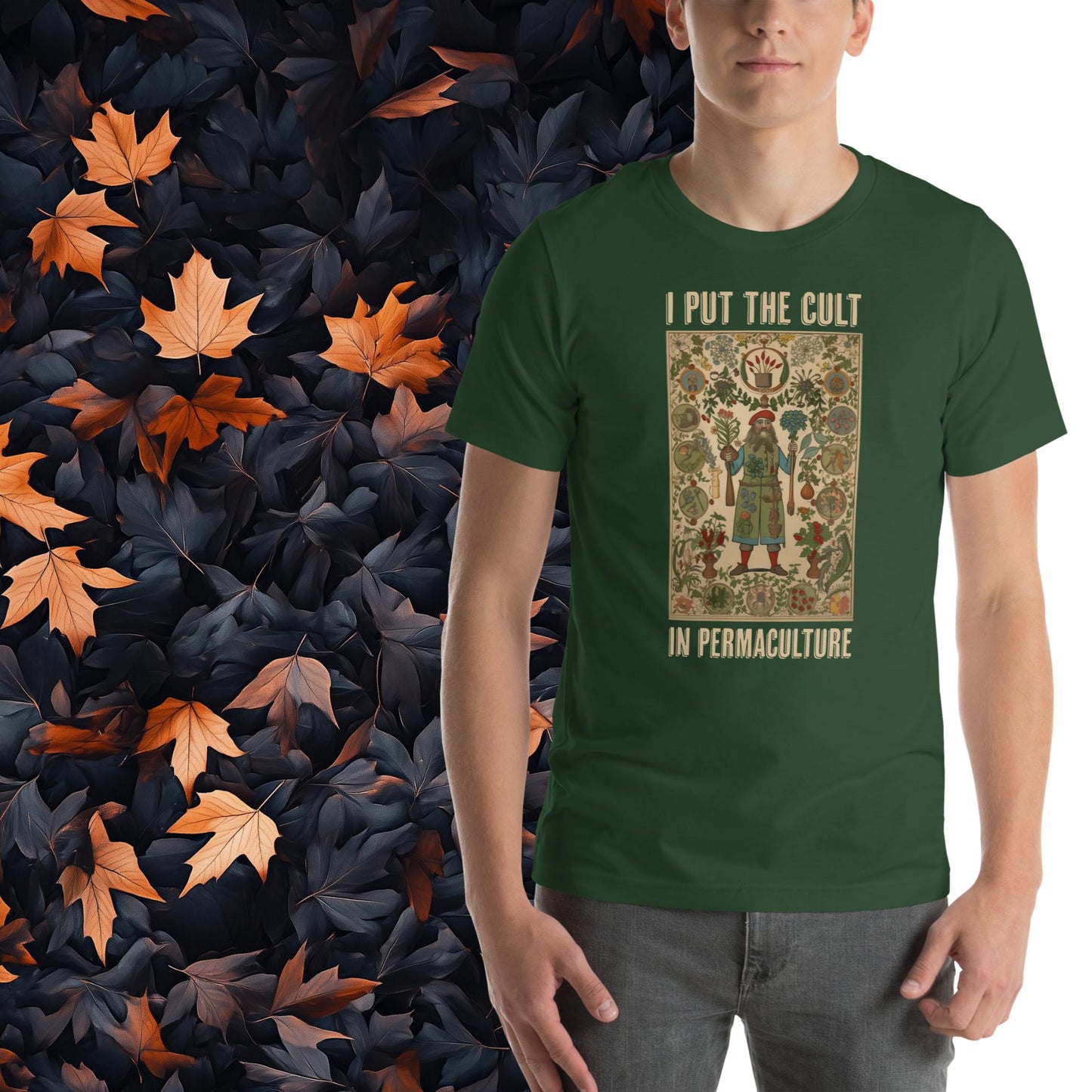I Put the Cult in Permaculture, Unisex Gardening T-Shirt