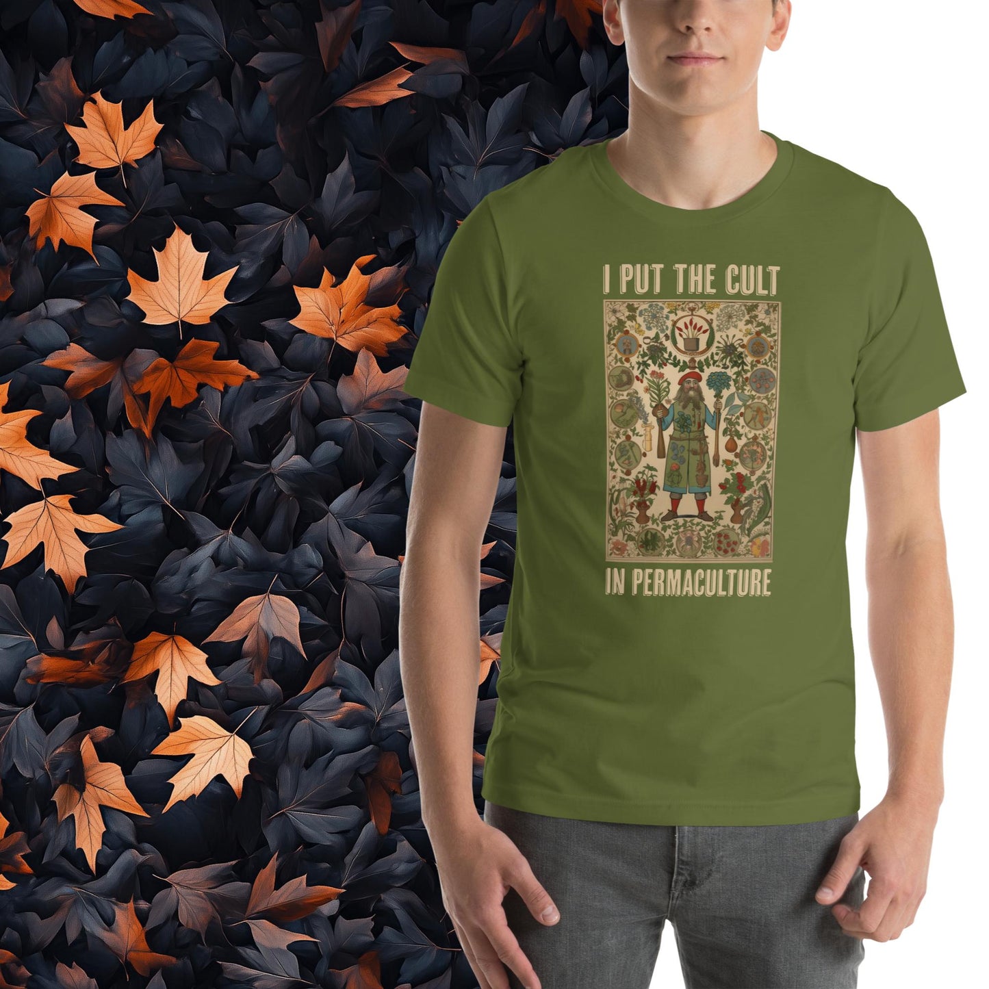 I Put the Cult in Permaculture, Unisex Gardening T-Shirt