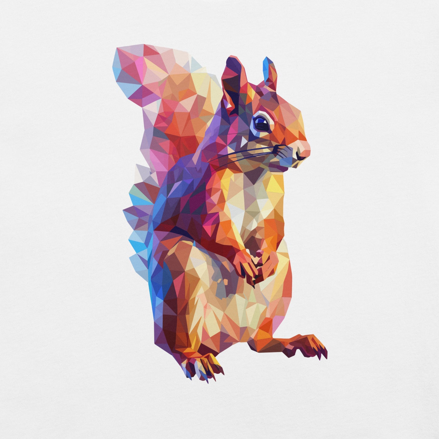 Prismatic Squirrel, Geometric Unisex Graphic T-Shirt