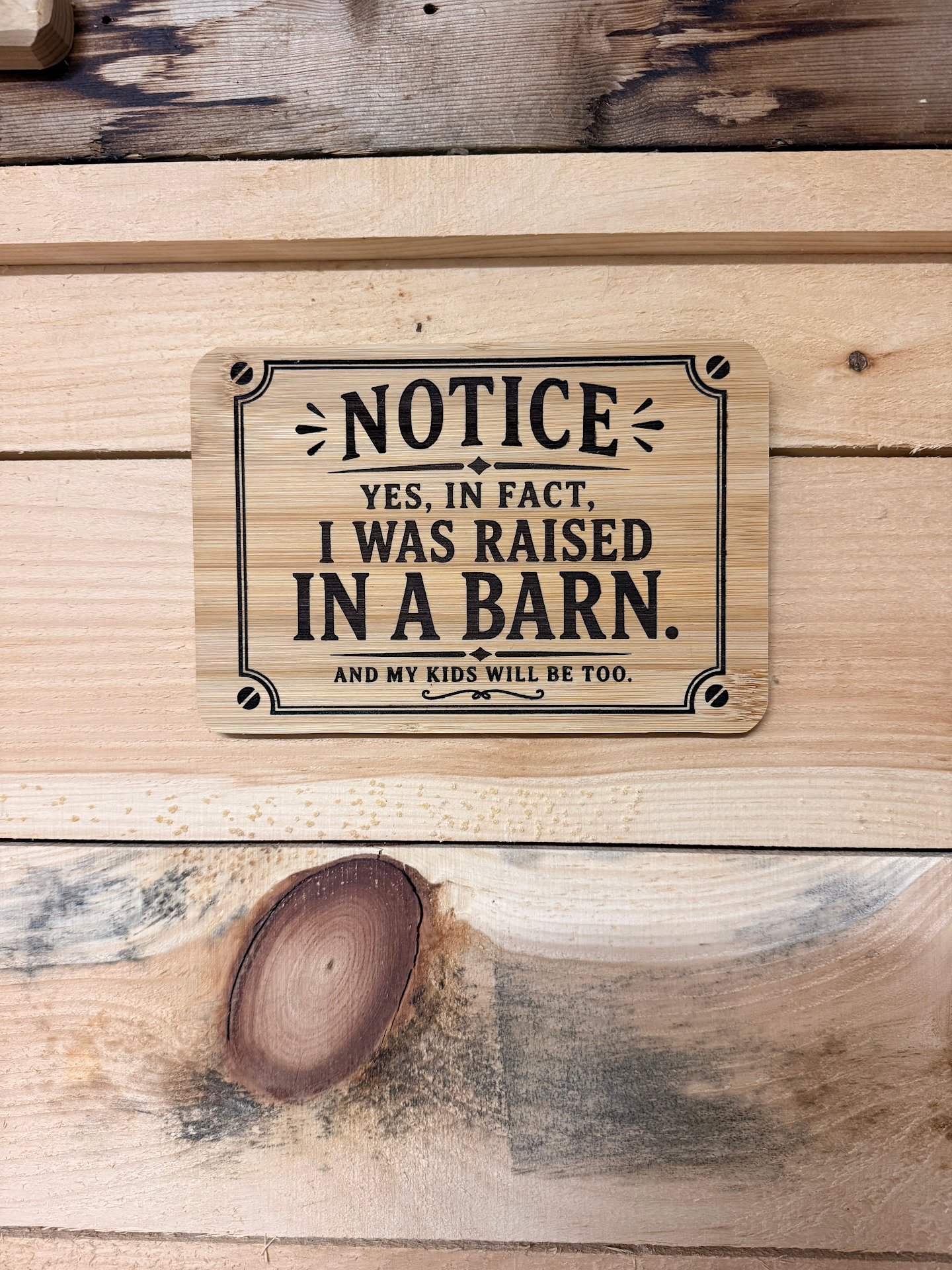 Raised In A Barn Barnsider Board