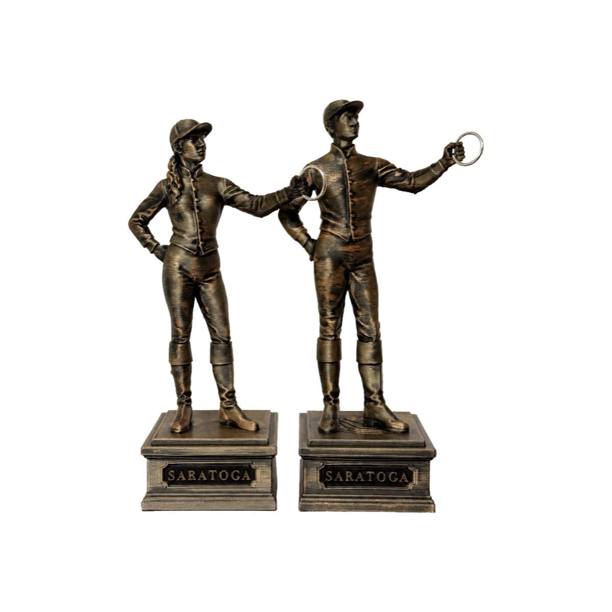 Full bronze or pewter jockey statue, uncropped