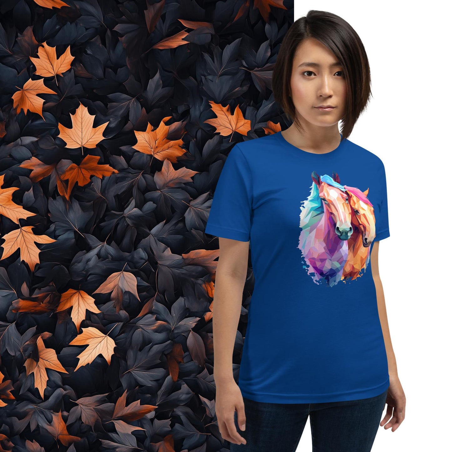 Prismatic Ponies, Geometric Unisex Graphic T-Shirt
